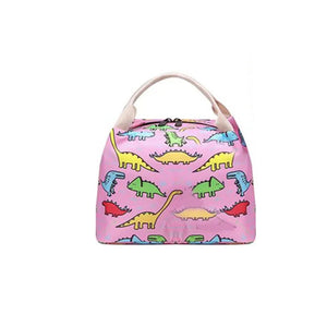 Dino park 3 pcs Matching Backpack with Lunch Bag & Stationery Pouch, Pink - Back To School