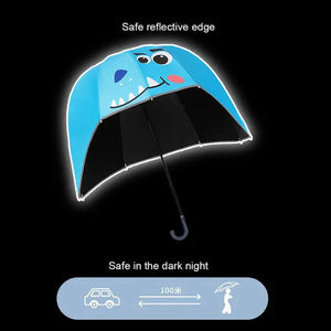 Dino theme, Helmet Shape Kids Umbrella , 4 - 8 yrs, Light Blue. - Monsoon Wear