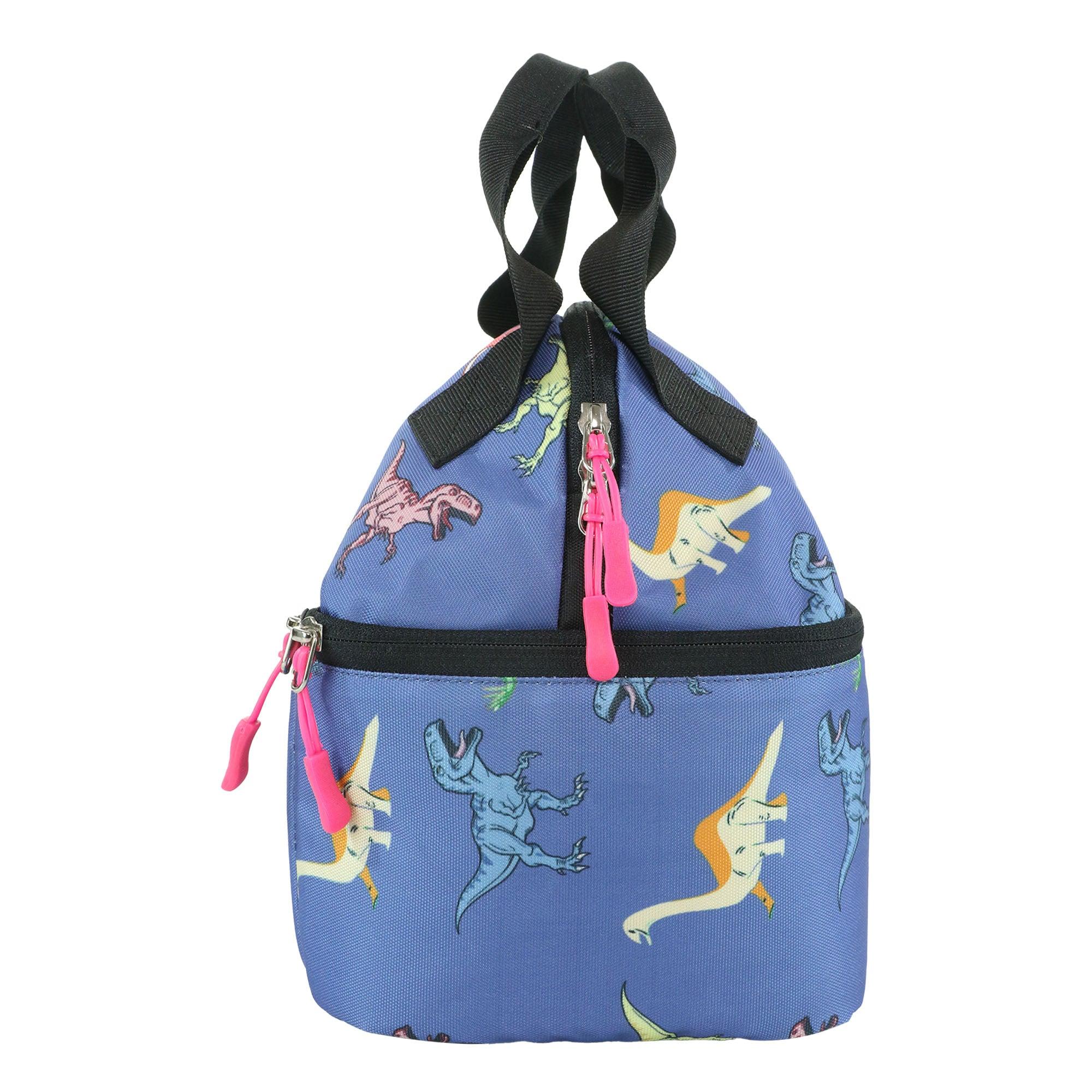 Smily Kiddos Double Decker Lunch Bag Dino Theme - Blue