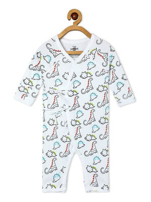 Dinos On The Round Infant Romper (Jabla Style) - Preemie Infant Rompers