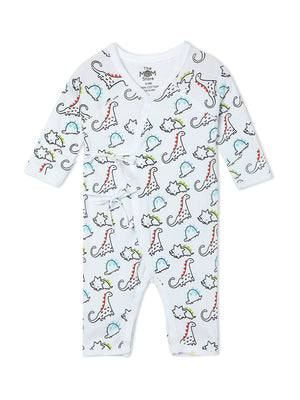 Dinos On The Round Infant Romper (Jabla Style) - Preemie Infant Rompers