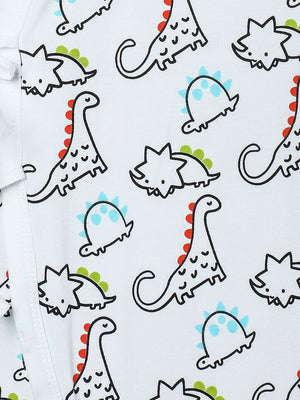 Dinos On The Round Infant Romper (Jabla Style) - Preemie Infant Rompers