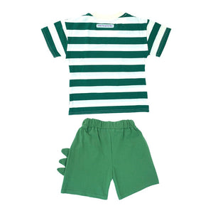 Dinosaur Cross Sling Print2 Pcs Shorts Set For Toddlers And Kids - 3 - 4 Years Kids Clothing