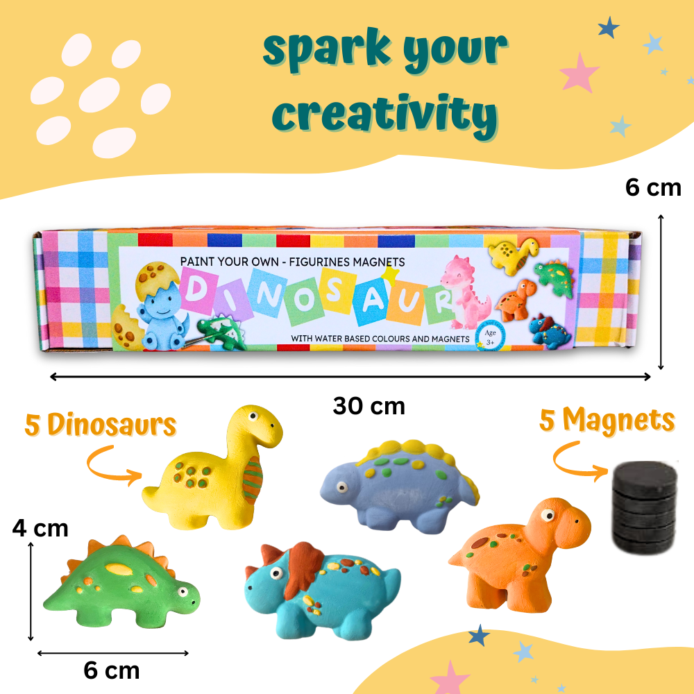 Craftopedia Paint Your Own Fridge Magnet Kit- Dino Magnet