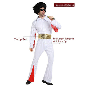 Disco King Rock n Roll singer Adults Halloween Costume Fancy Dress up - M Halloween