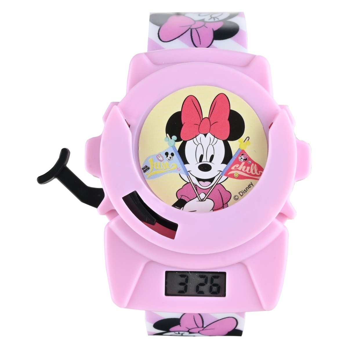 Disney Minnie Disc Shooter Digital Watch- Pink - TRHA22125