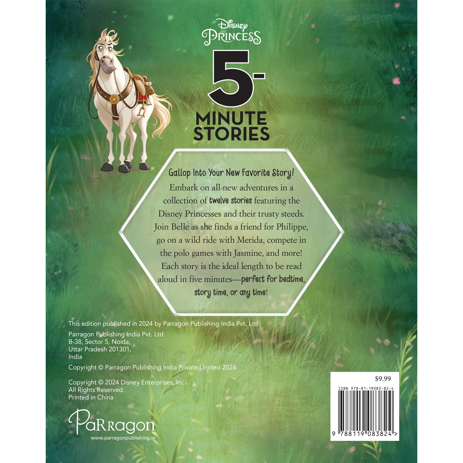 Parragon Publishing Disney Princess: 5-Minute Stories Book | Storybook for Kids | Princess Stories for Girls