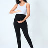 Distress Taped Maternity Denims with Belly Support-Black - MDD-DTBLK-S