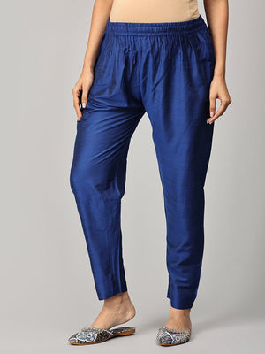 Diva Blue Maternity And Nursing Silk Kurta Set - MEW - SK - DBSK - S