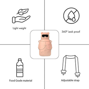 DIY sticker Pink Specsy Ted Kids Water Botter, 500 ml - Little Surprise BoxDIY sticker Pink Specsy Ted Kids Water Botter, 500 ml