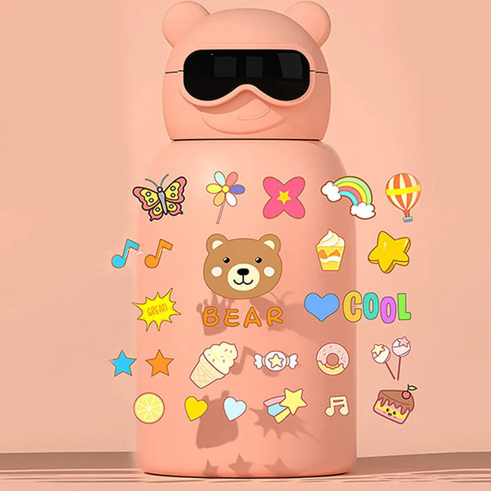 Little Surprise Box DIY Sticker Specsy Ted Kids Water Bottle