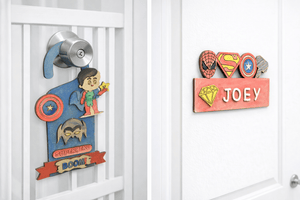 DIY Superhero Rakhi Combo with Door Knob Kit & Name Plate - iLearnNGrow - Art & Craft