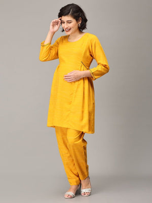 Dizzy Daisy Maternity And Nursing Co ord Set - MEW-SK-YLWM-S