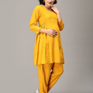 Dizzy Daisy Maternity And Nursing Co ord Set - MEW-SK-YLWM-S