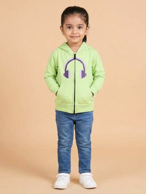 DJ Neon Zipper Jacket - 0-6 Months Kids Winter Zipper Jackets