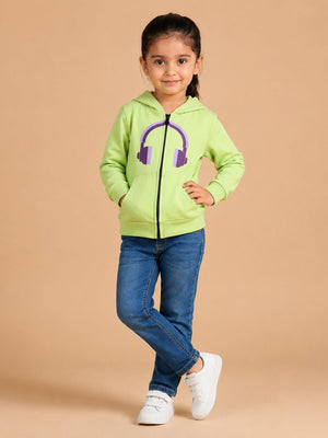 DJ Neon Zipper Jacket - 0-6 Months Kids Winter Zipper Jackets