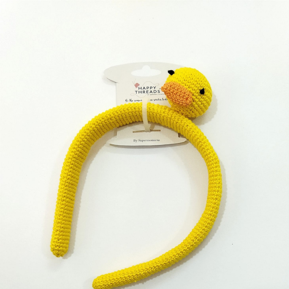 Happy Threads | Quack-tastic Kids Hair Accessories: Handmade Crochet Duck Set