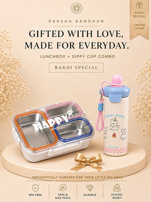 Doggy Water Bottle & Lunch Box Rakhi Combo - Rakhi Combo