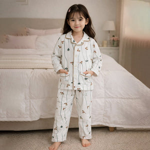 Doggy & Xmas Tree,Soft Fleece Winter Nightsuit for Kids - 4 - 5 Years Nightsuits