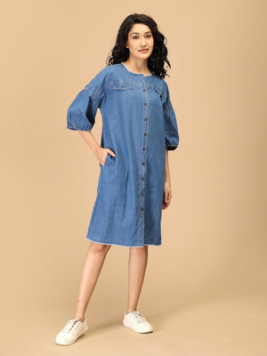 S Downtown Utility Women's Chambray Dress - Women's Dress