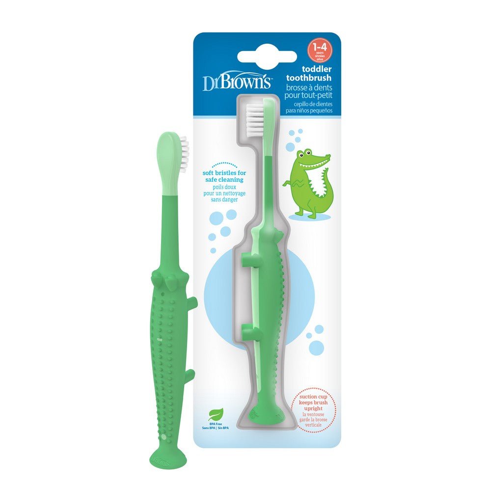 Dr. Brown'S Infant - To - Toddler Toothbrush Green Crocodile Birth to 36M - DBHG059