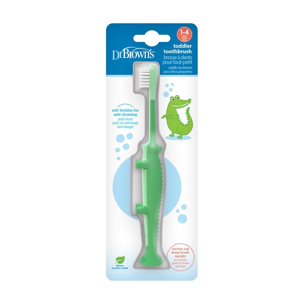 Dr. Brown'S Infant - To - Toddler Toothbrush Green Crocodile Birth to 36M - DBHG059