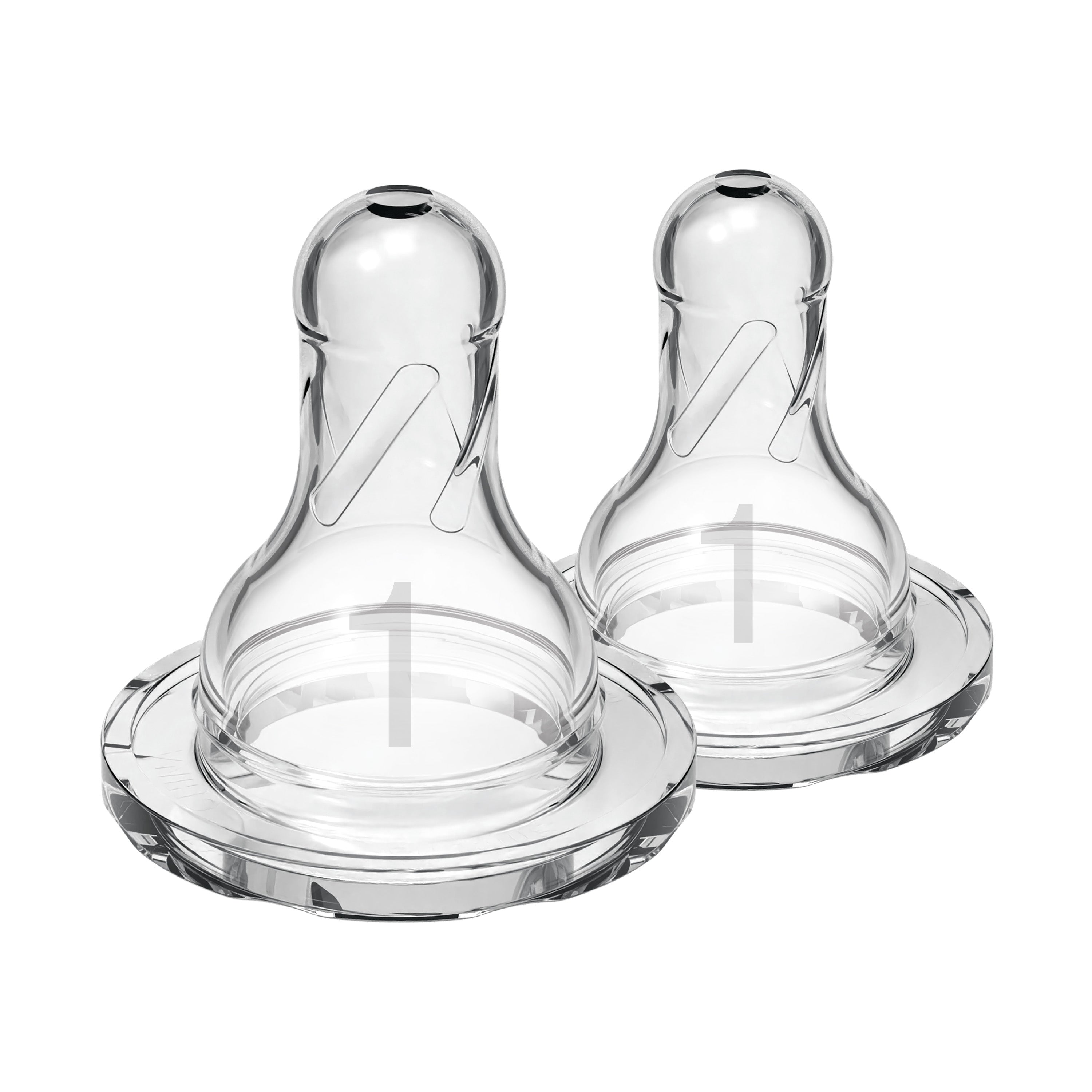 Dr. Brown'S Level 1 Silicone Narrow Nipple, 2 - Pack Transparent Birth+ to 3M - DB302 - GBX2