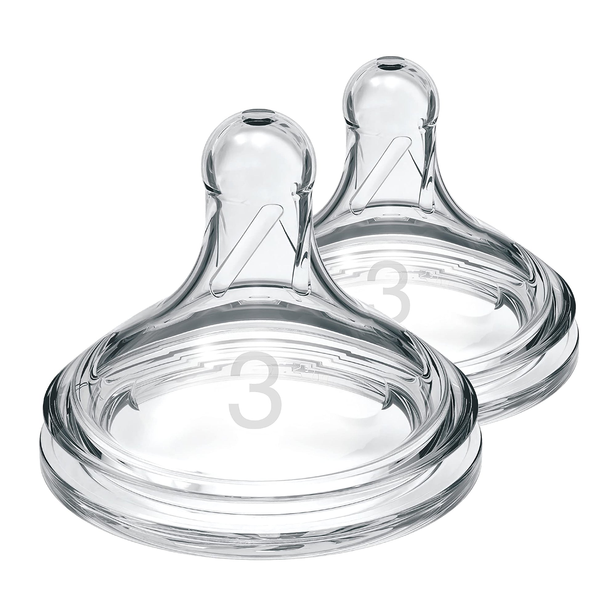 Dr. Brown'S Level 3 Wide - Neck Silicone Nipple Transparent 6M to 9M - DBWN3201 - GBX