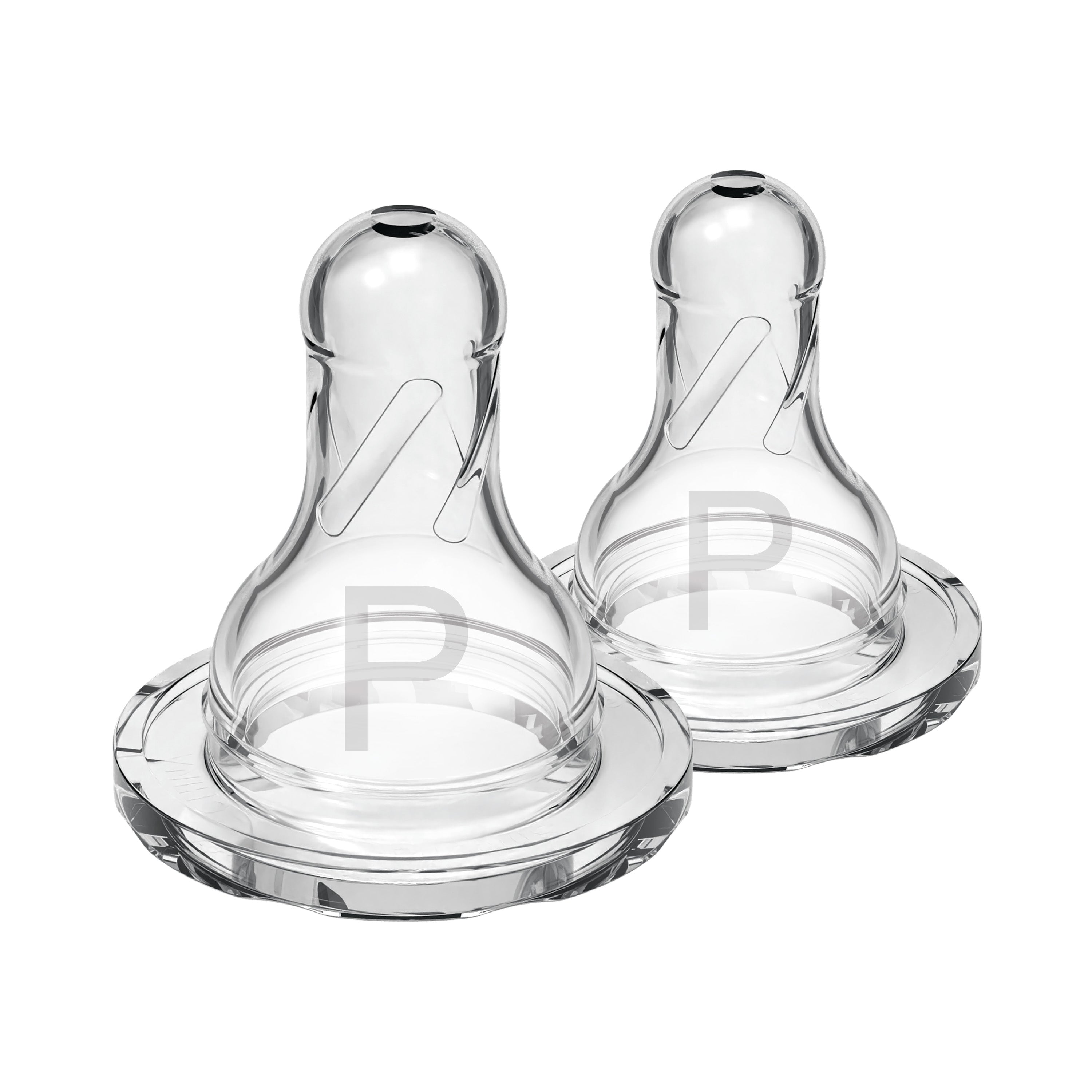 Dr. Brown's Preemie Flow Silicone Narrow Nipple, 2 - Pack Transparent Birth+ to 3M - DB292 - GBX2