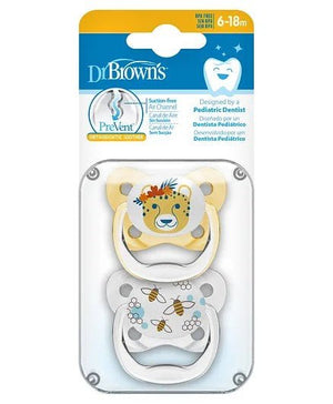 Dr. Brown'S Prevent Butterfly Soother - 2-Pack Blue Birth+ to 6M - Stage2 Yellow Pacifiers, Teethers & Rattles
