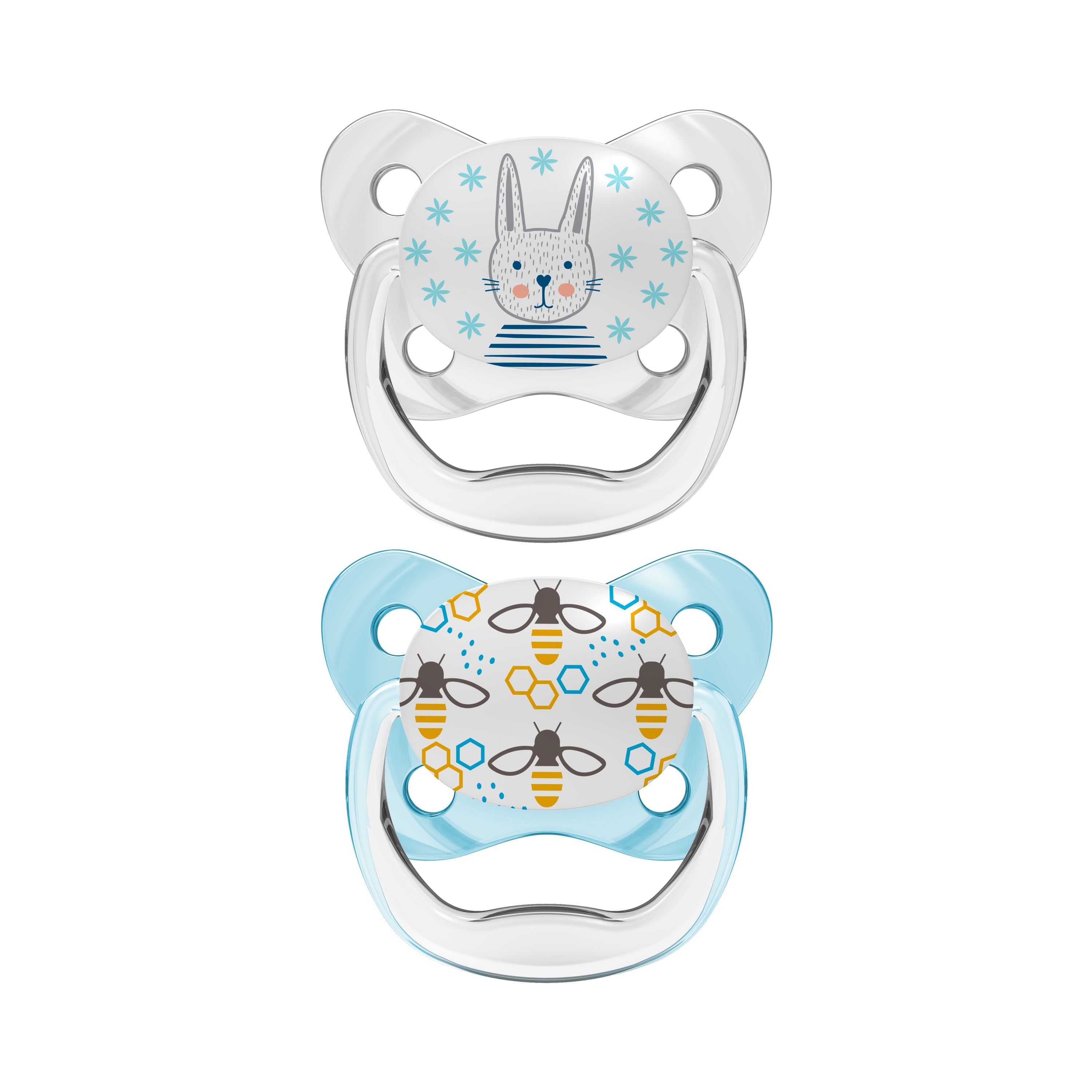 Dr. Brown'S Prevent Butterfly Soother - Stage 1, Blue, 2 - Pack Blue Birth+ to 6M - DBPV12402 - GBX