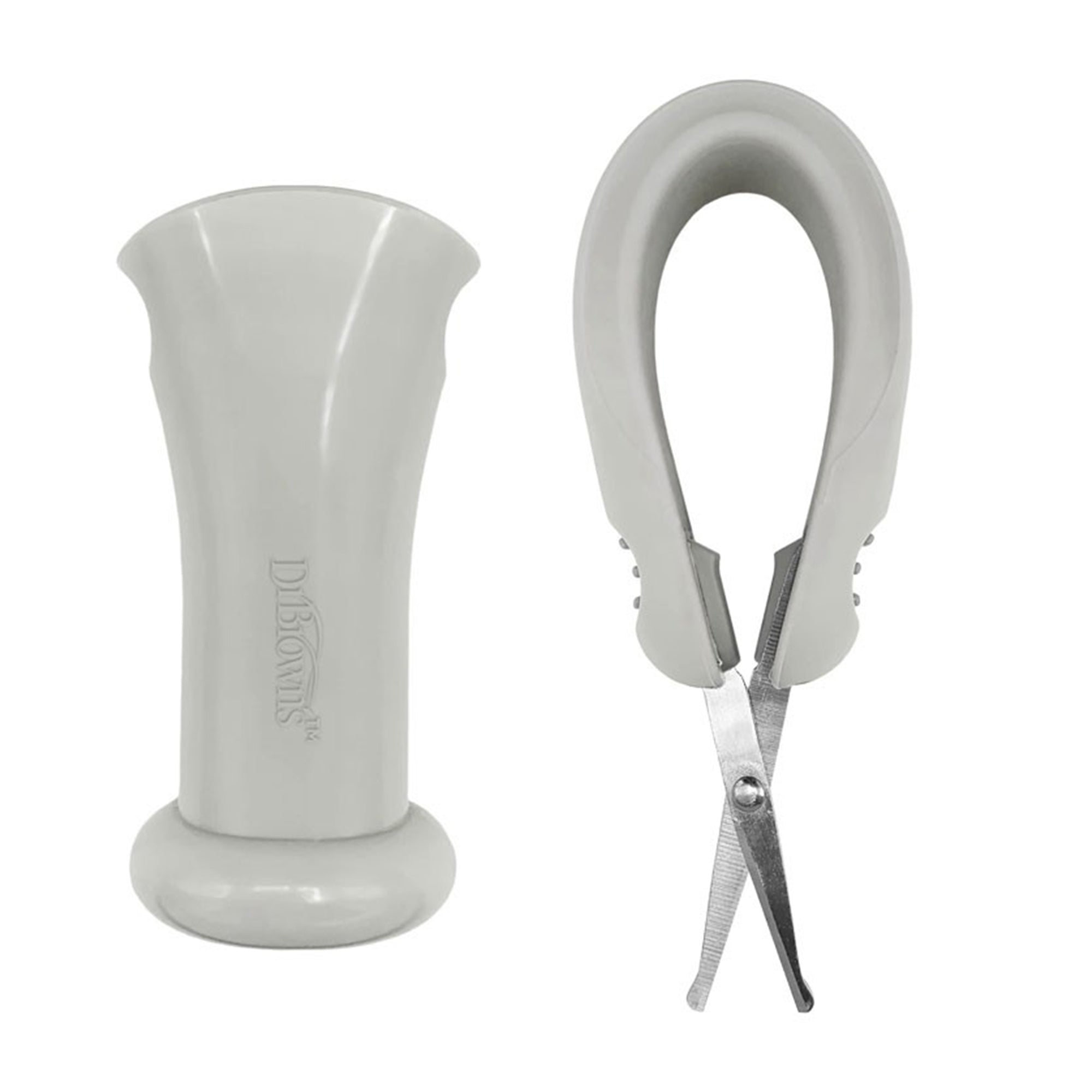 Dr. Brown'S Safe Squeeze Nail Scissors Grey Birth to 24M - DBHG087