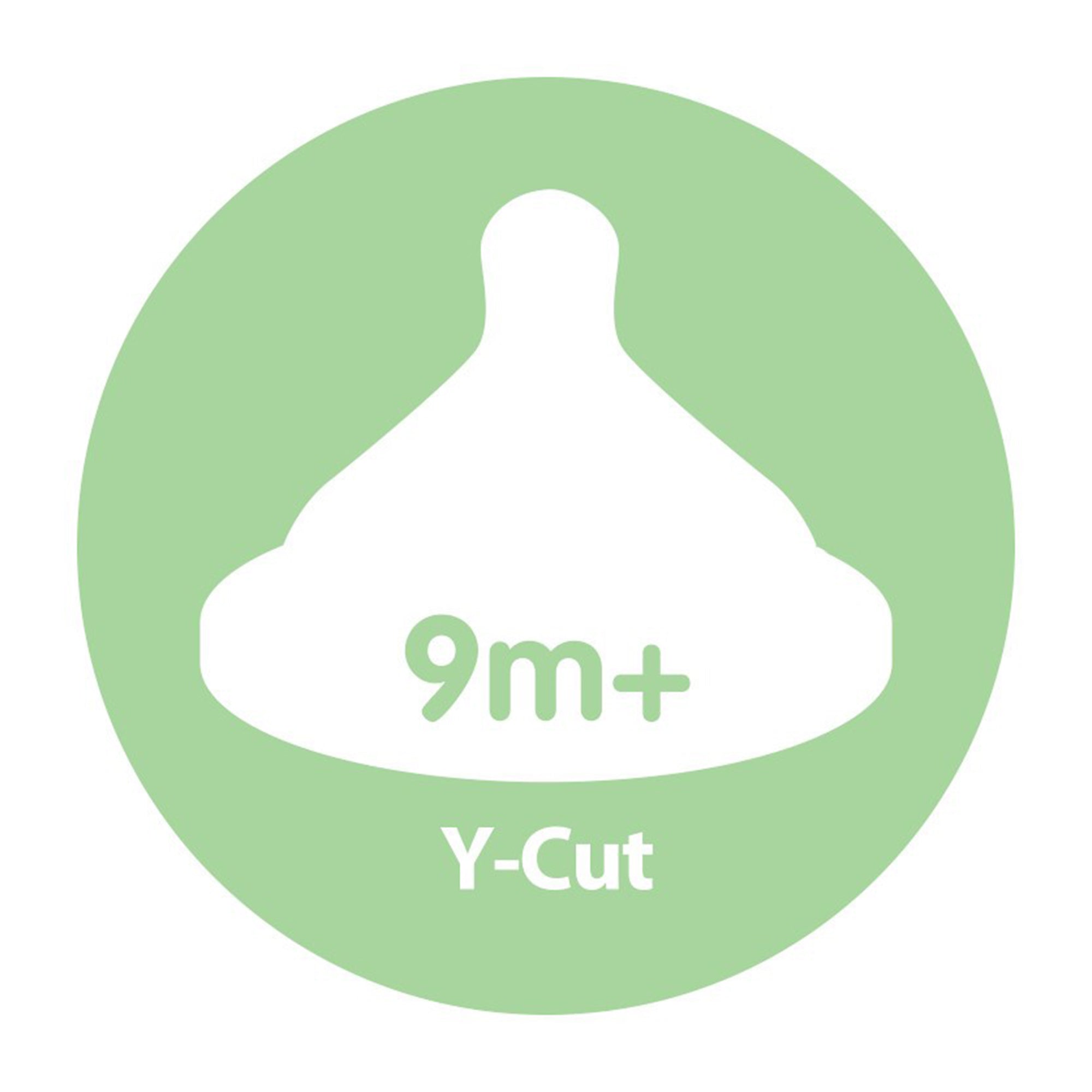 Dr. Brown'S Y - Cut Wide - Neck Silicone Nipple Transparent 9M to 12M - DBWNY201 - GBX