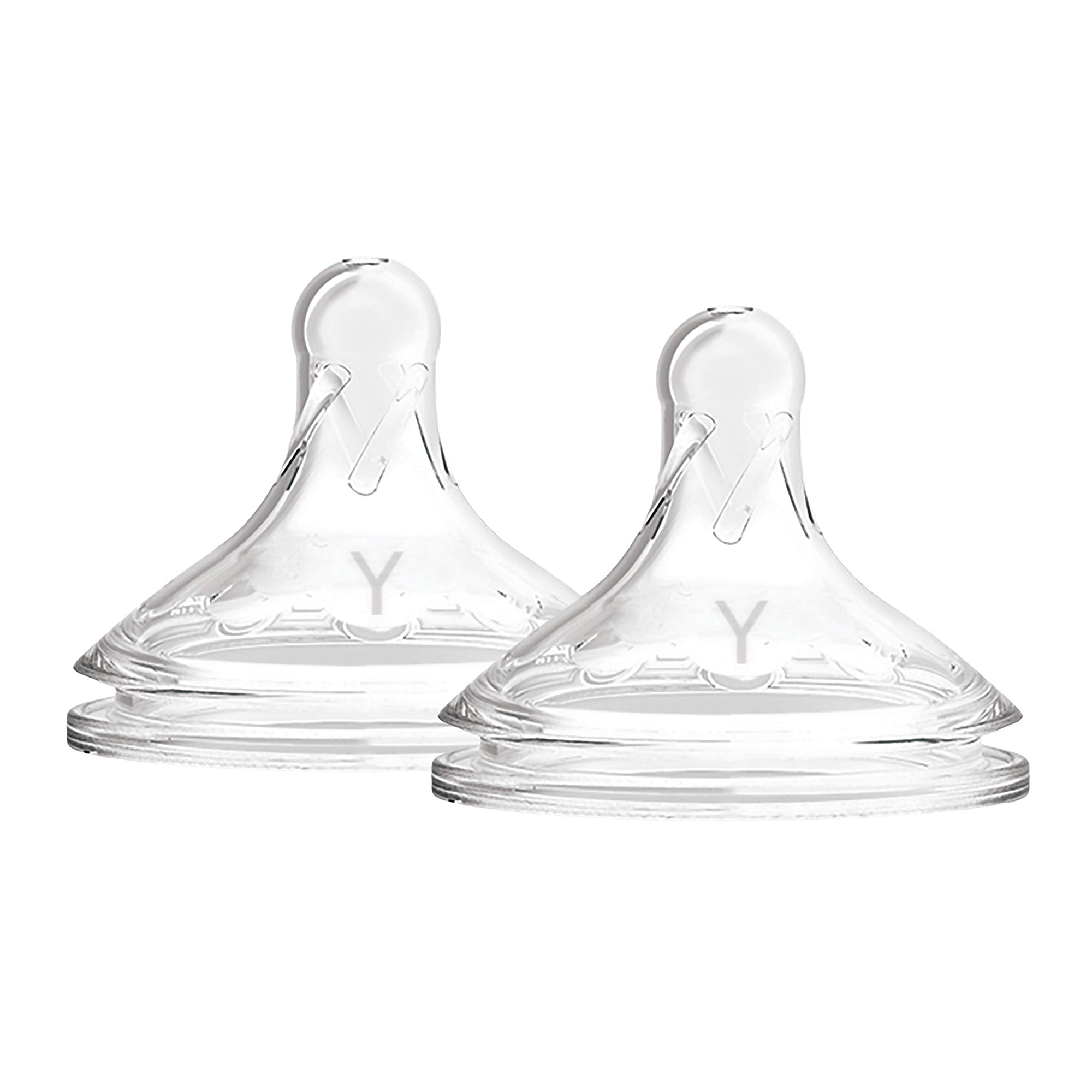 Dr. Brown'S Y - Cut Wide - Neck Silicone Nipple Transparent 9M to 12M - DBWNY201 - GBX