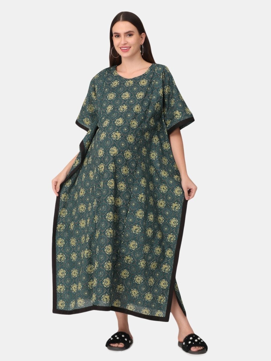Dragonflies Maternity and Feeding Nighty Kaftan - NW-DRFL-S