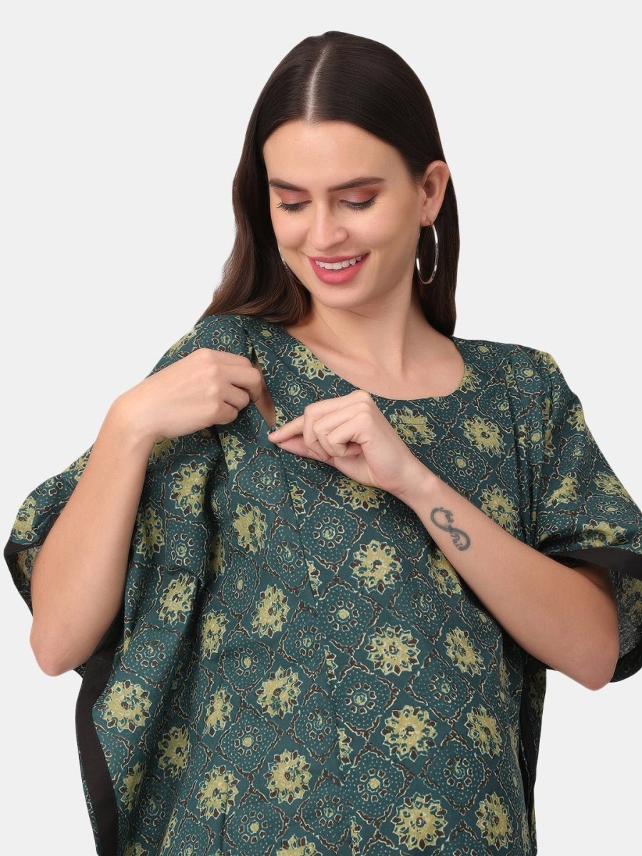 Dragonflies Maternity and Feeding Nighty Kaftan - NW-DRFL-S