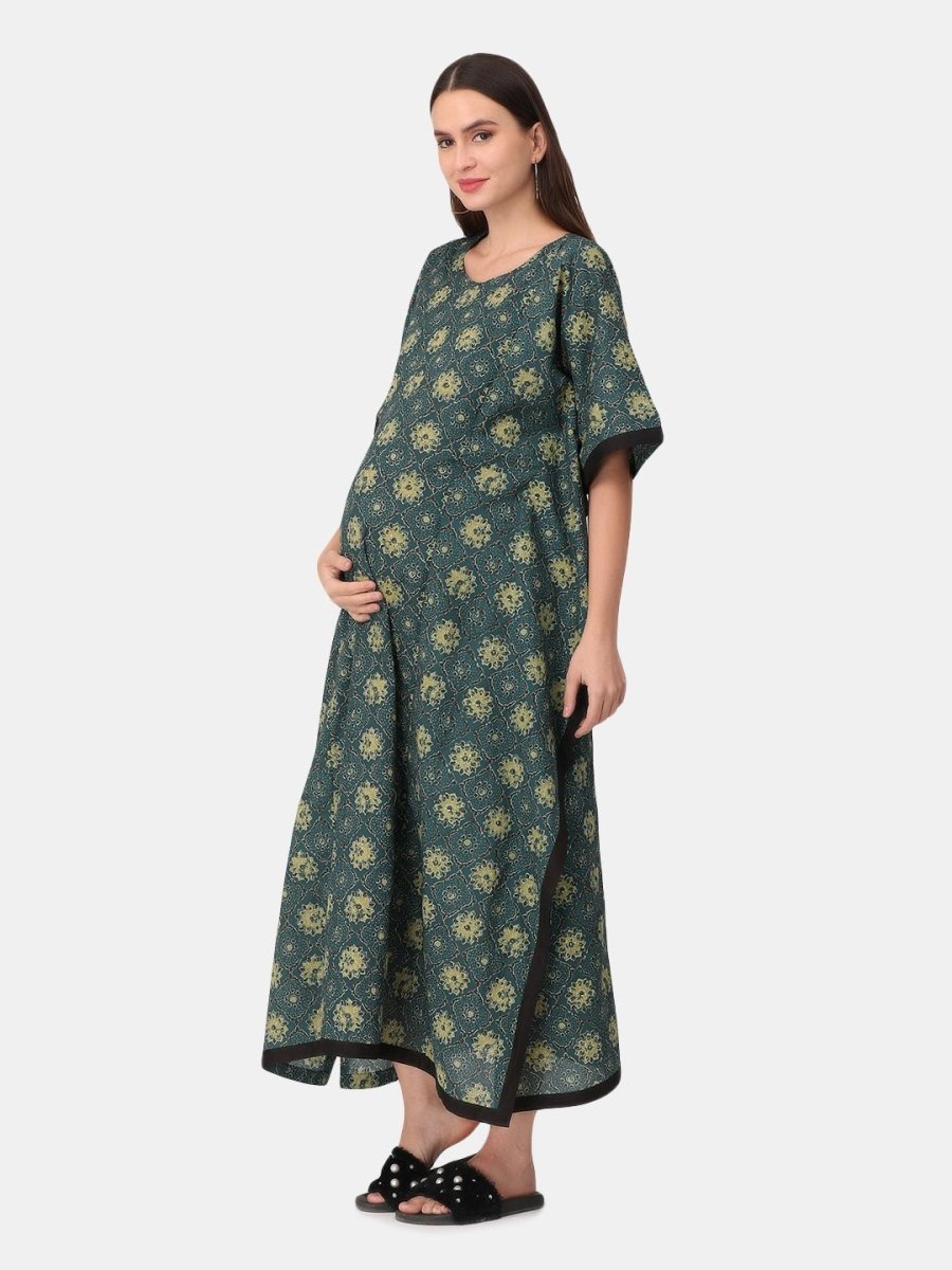Dragonflies Maternity and Feeding Nighty Kaftan - NW-DRFL-S
