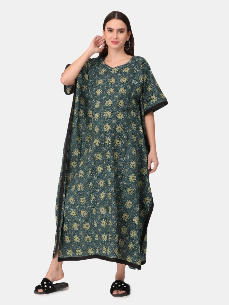 Dragonflies Maternity and Feeding Nighty Kaftan - NW-DRFL-S