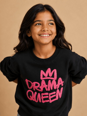 Drama Girl Kids Sweatshirt - 6-7 Years Kids Winter Sweatshirts