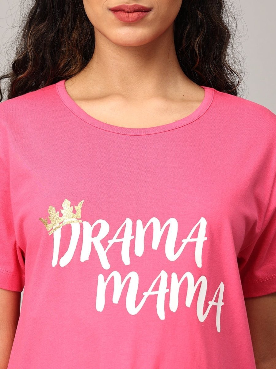 Drama Mama Oversized Maternity T shirt Dress - NW-SC-DRAMO-S