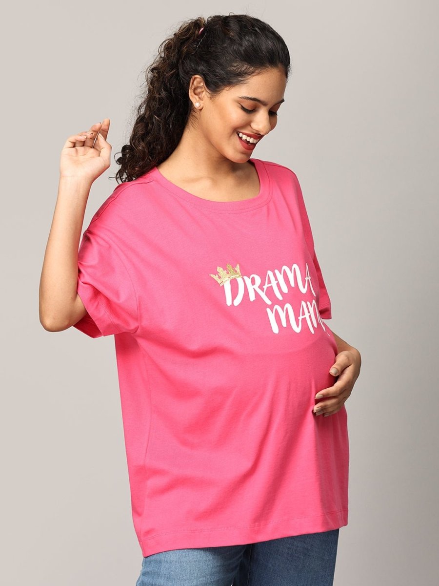 Drama Mama Oversized Mumma T shirt - MAT-SC-DRMAO-S