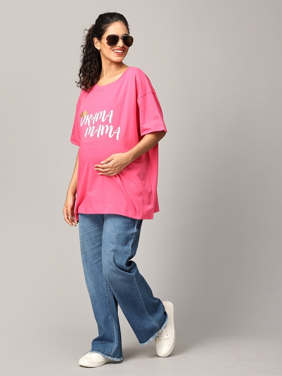 Drama Mama Oversized Mumma T shirt - MAT-SC-DRMAO-S
