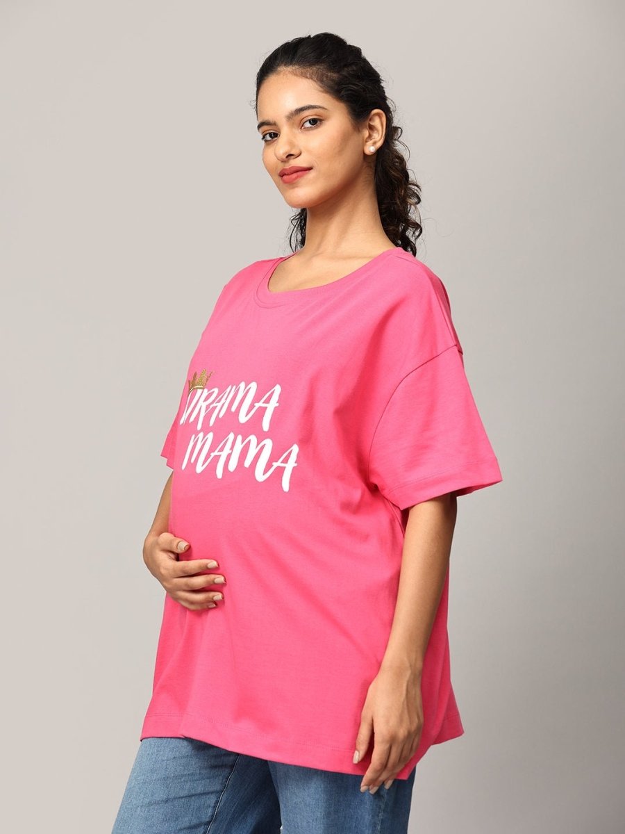 Drama Mama Oversized Mumma T shirt - MAT-SC-DRMAO-S