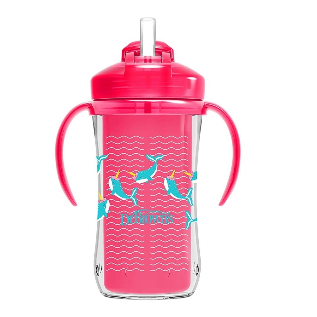 Dr. Browns 10 oz/300 mL Insulated Straw Cup, 1-Pack - Pink - DBTC01201-INTL