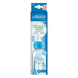 Dr. Browns 8 oz/250 ml PP Narrow Bottle, 1 Pack- Blue - DBSB81405-INA