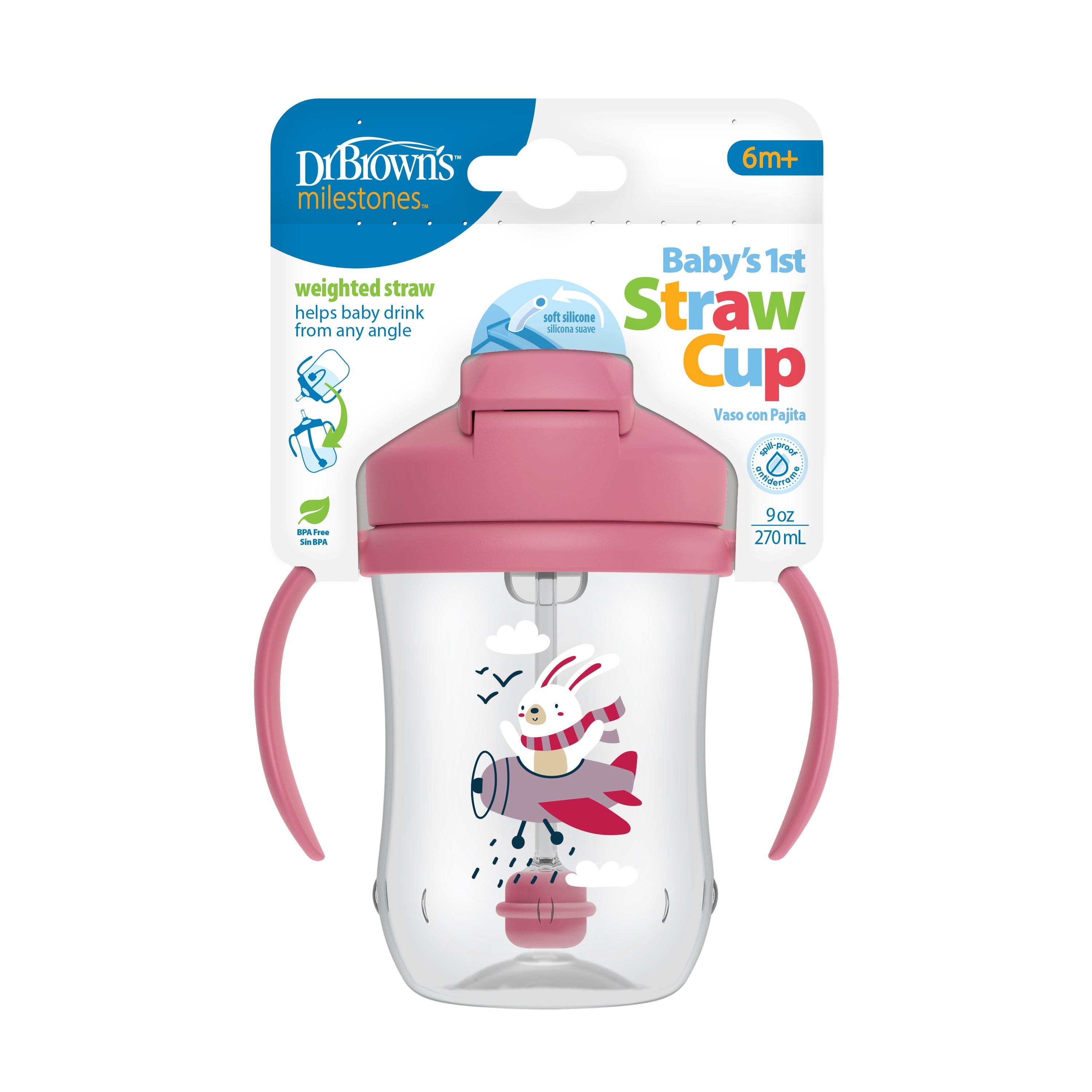 Dr.Brown's Babys First Straw Cup - Pink - DBTC91011 - INTL
