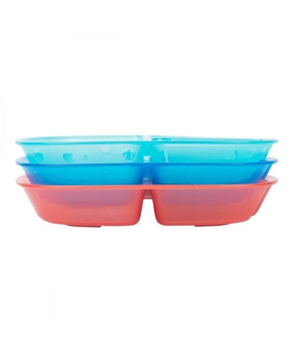 Dr. Browns Divided Plates 3-pack - Multicolor - DBTF017-P2