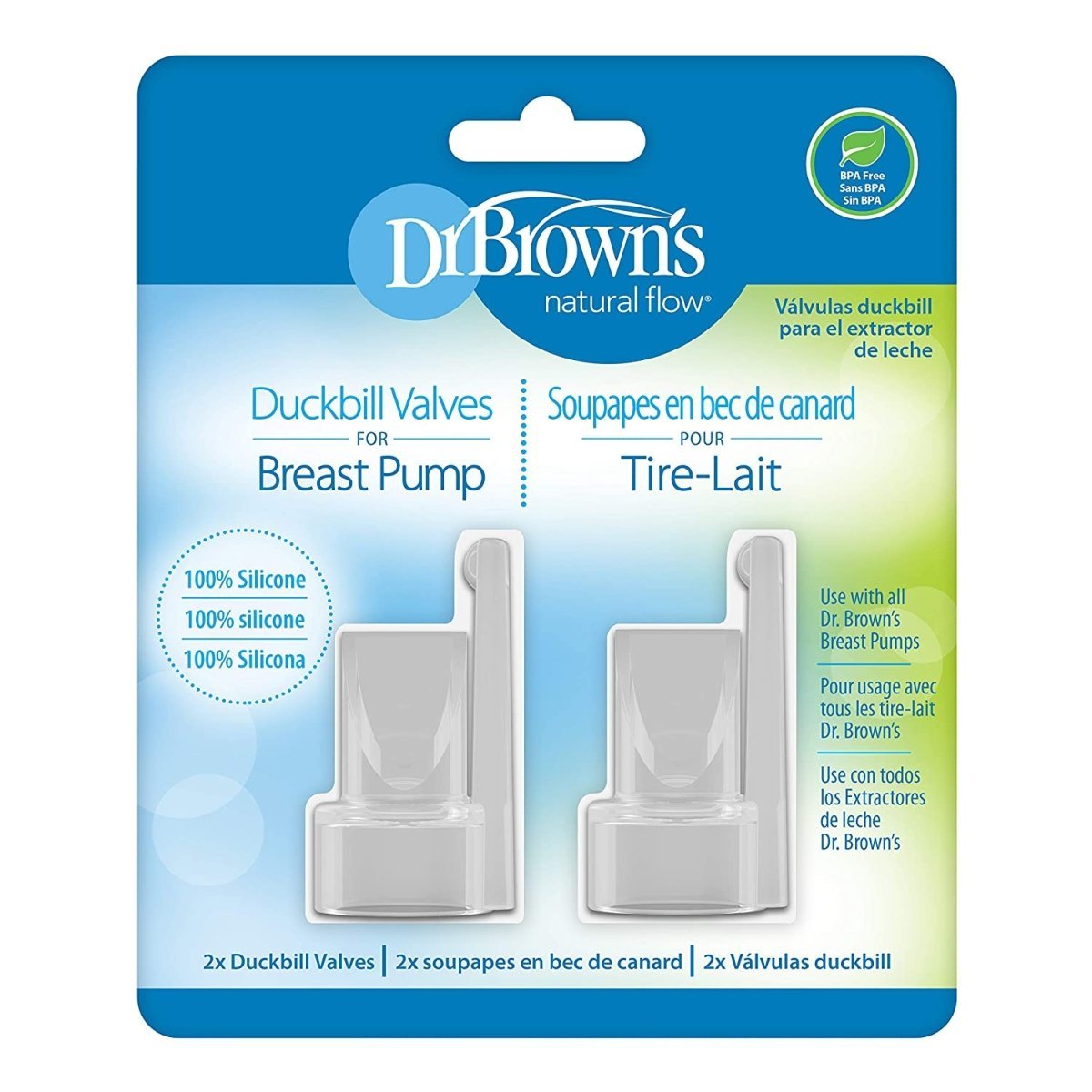 Dr. Browns Duckbill Valves for Breast Pump, 2-Pack - White - DBBF105