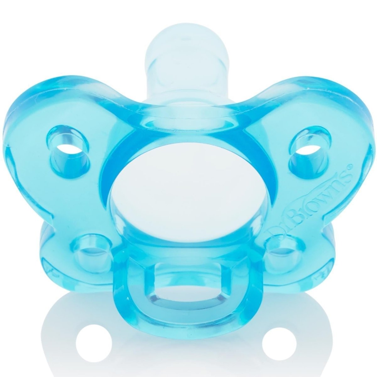 Dr. Browns Happy Pacifier Silicone One-Piece Soother - Blue - DBPS11008-INTL