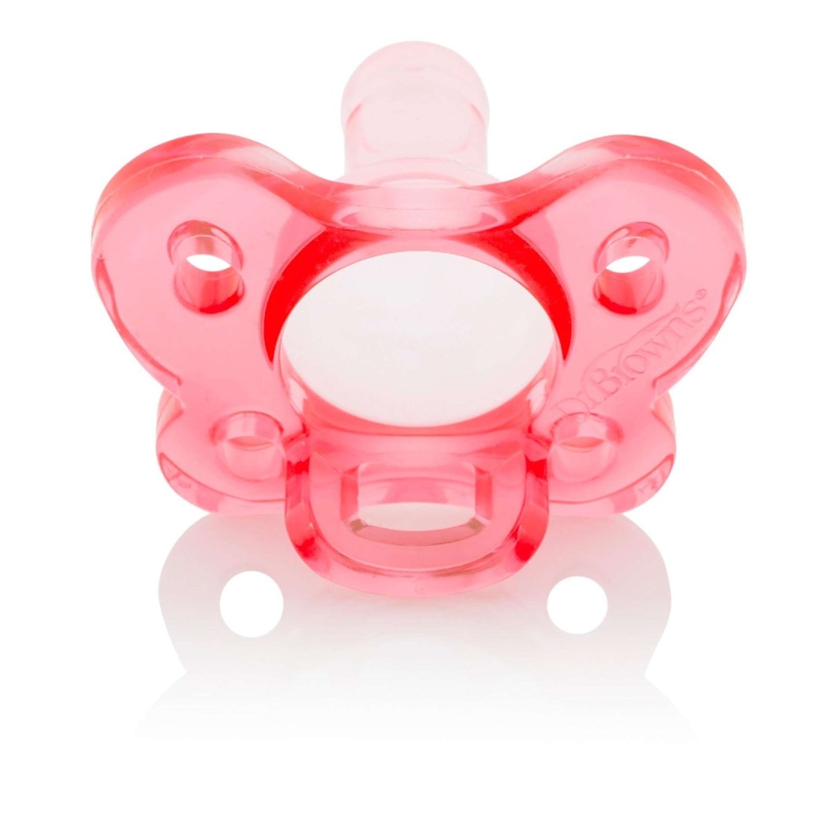 Dr. Browns Happy Pacifier Silicone One-Piece Soother - Pink - DBPS11007-INTL